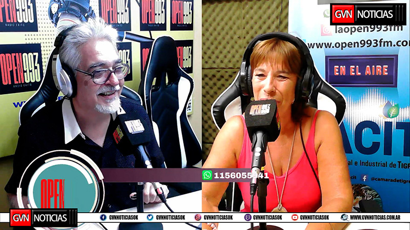 Cristina Soto, gerente de Calzados Greit´s visitó FM OPEN 99.3, en el espacio de Difusión CACIT